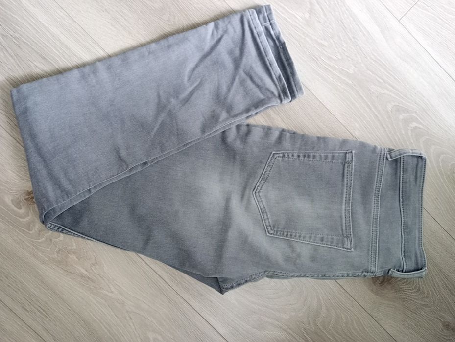 Spodnie H&M slim jesień szare