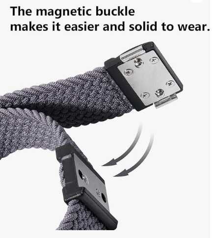 Nylonowy pasek do Samsung Galaxy Watch 3, magnetyczne zapięcie szary