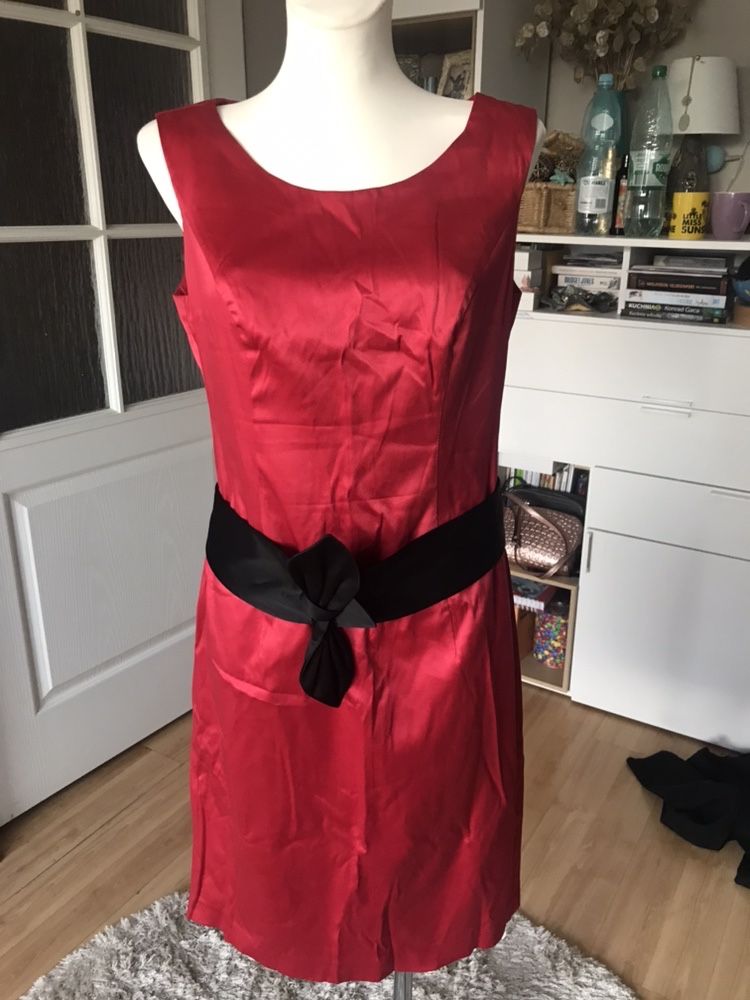 Czerwona sukienka na wesele, rozmiar 42
