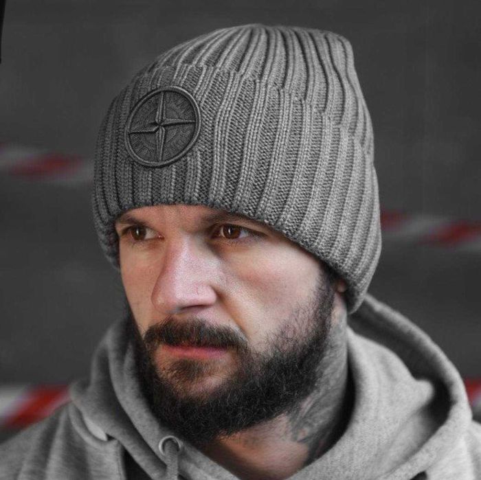Шапка Стон Айленд Шапка Stone Island сіра