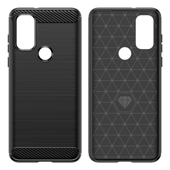 Carbon Case Elastyczne Etui Pokrowiec Motorola Moto G Play 2022 Czarny