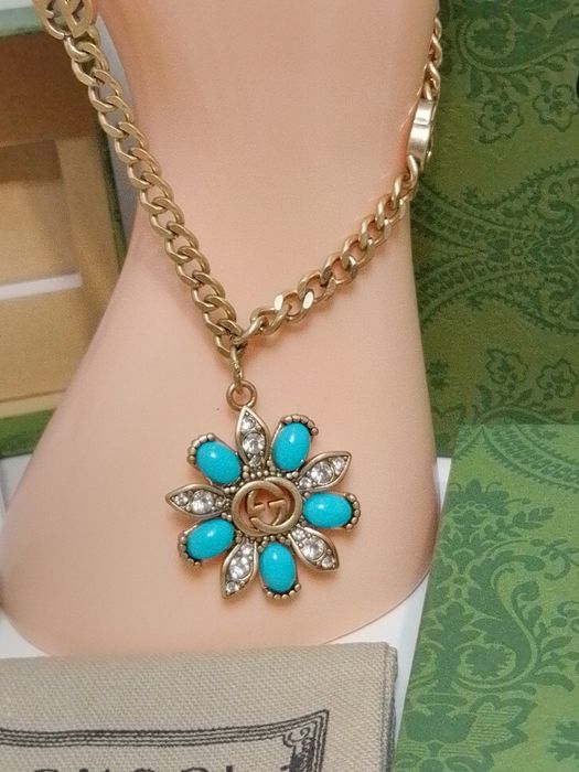 Gucci łańcuszek mosiądz pozłacany antycznym zlotem 48 cm