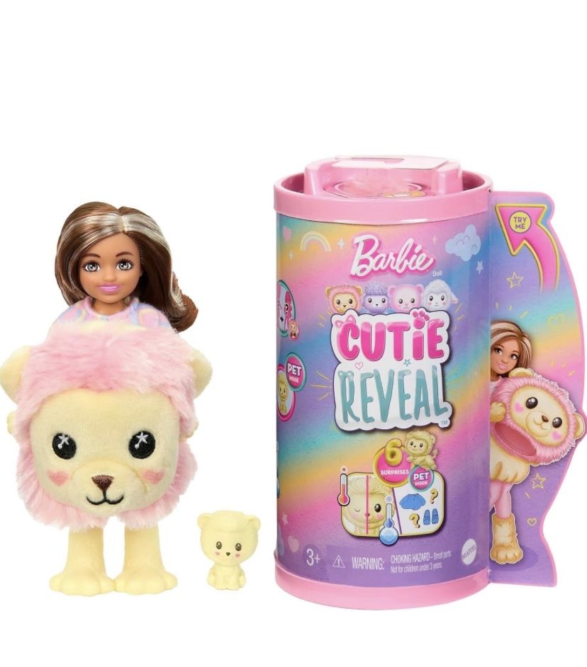 Barbie Cutie Reveal Doll & Accessories, Lion Plush