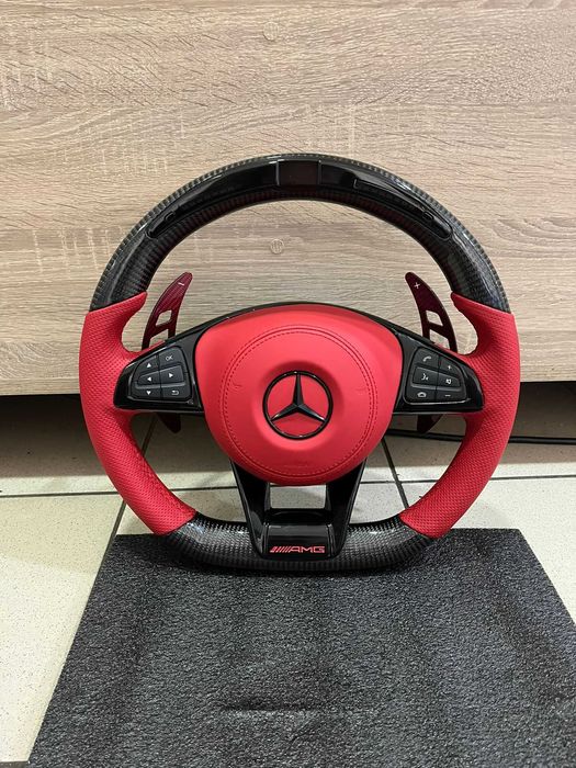 Volante Mercedes Carbono Led Display A C E S CLA GLA GLC GLE GLS GLE W
