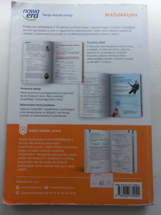 Podręcznik MATeMAtyka 2 zakres podstawowy i rozszerzony