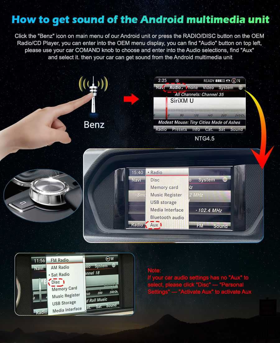 Radio Mercedes E W212 NTG4.5 CarPlay Android DAB Opcja USB GPS WiFi 4G