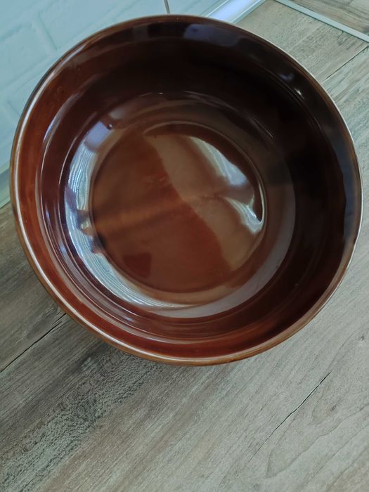 Misa porcelitowa brązowa, czekoladowa Tułowice, PRL, vintage