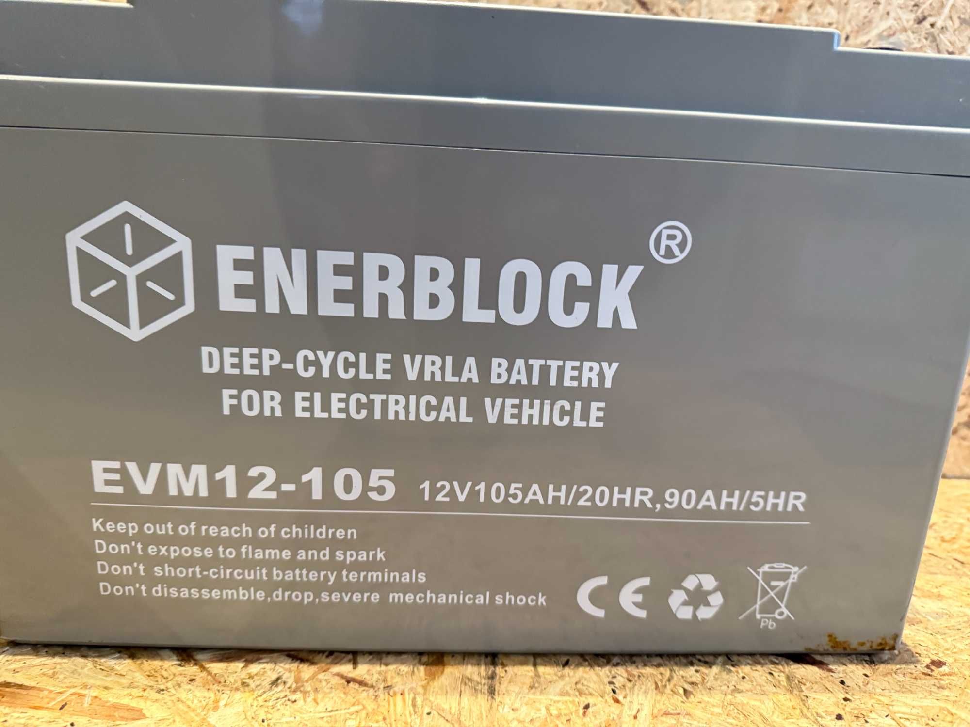 Akumulator Enerblock EVM12-105 ,105Ah stan bardzo dobry 97ah testowany