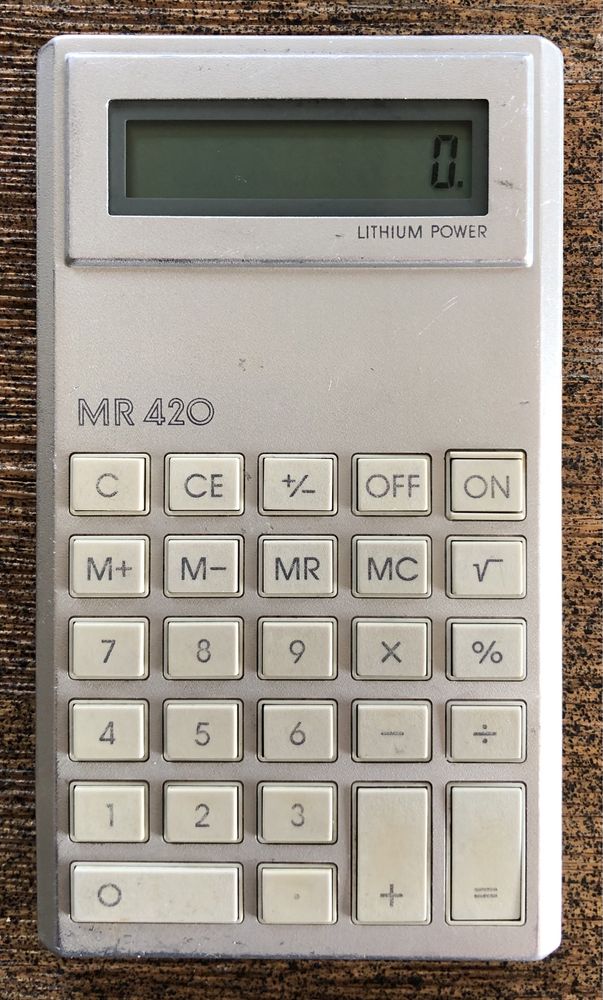 Stary retro kalkulator z NRD RFT MR 420 retro vintage PRL