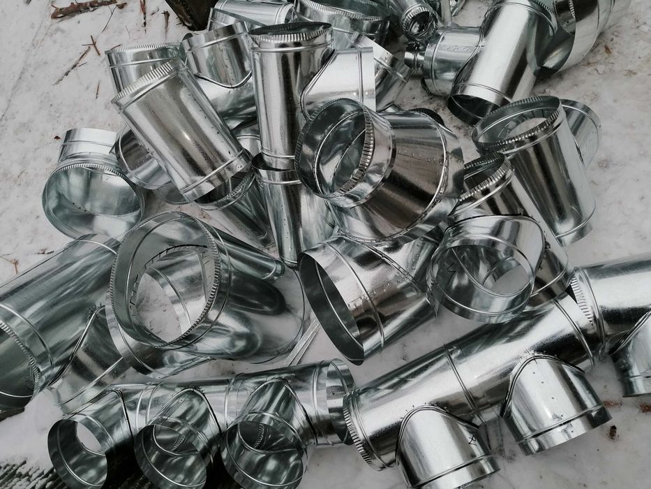 Оцинкованная труба. Отвод из цинка. Угол. Труба цинк. Вентиляция.