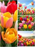 TULIPANY XXL Mix Cebulek TULIPANÓW 50 szt TULIPAN cebule DUŻE Kwiaty