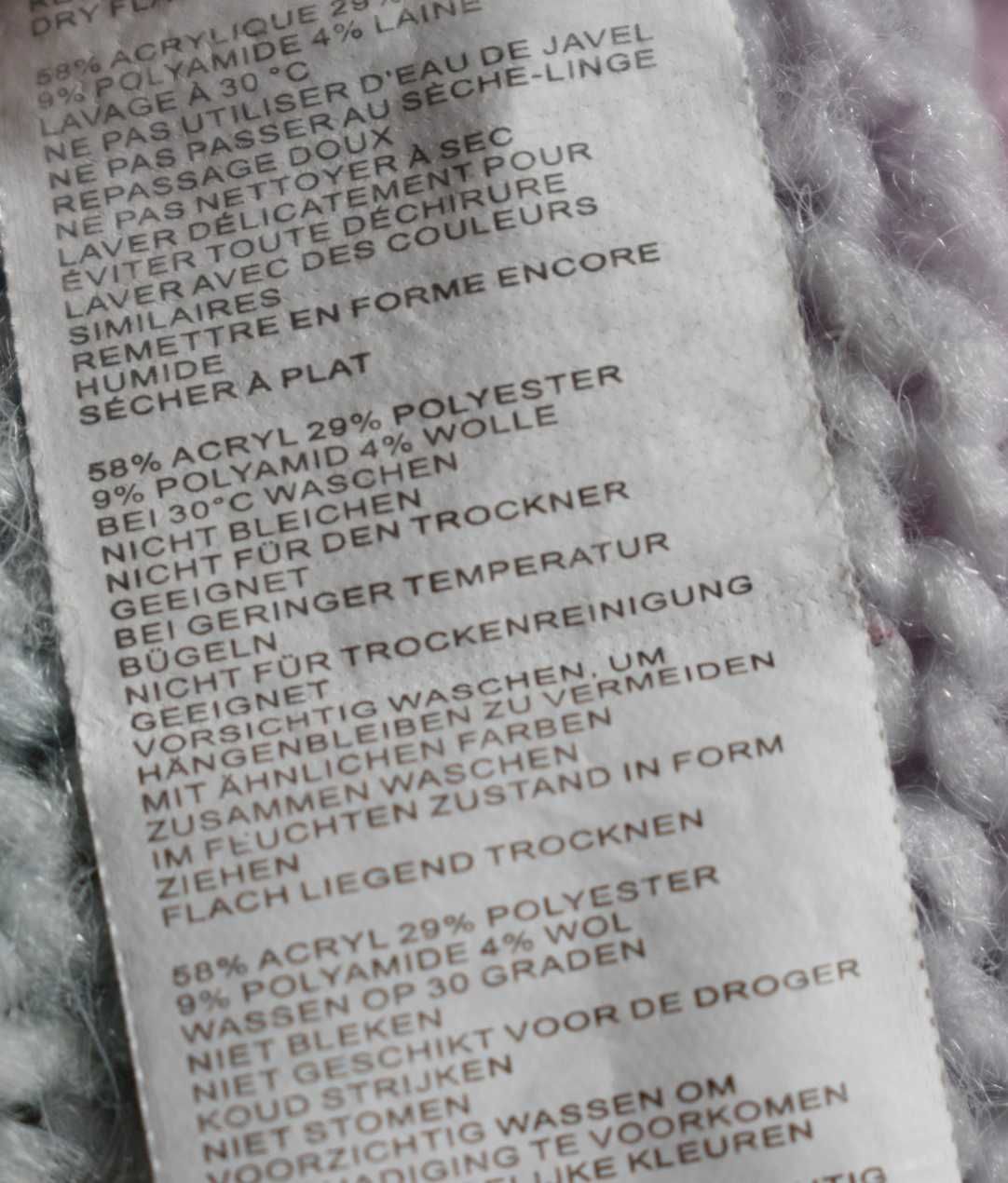 Sweter 38 M tęczowy kolorowy krótki oversize luźny dzianinowy oversizo