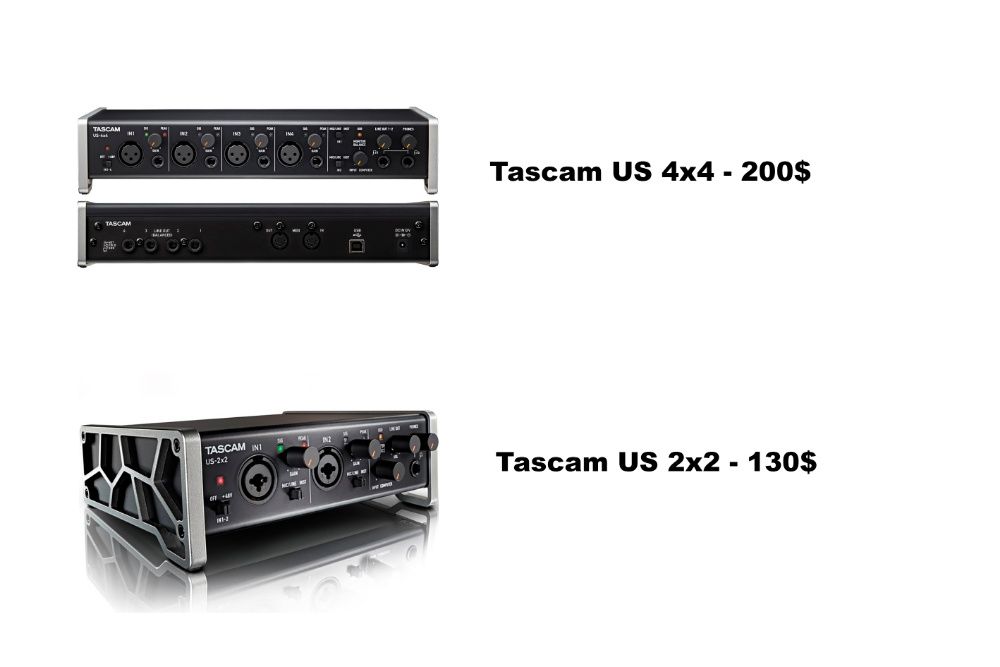 Аудиоинтерфейс Tascam US 2x2, US 4x4, US 366, US 16x08