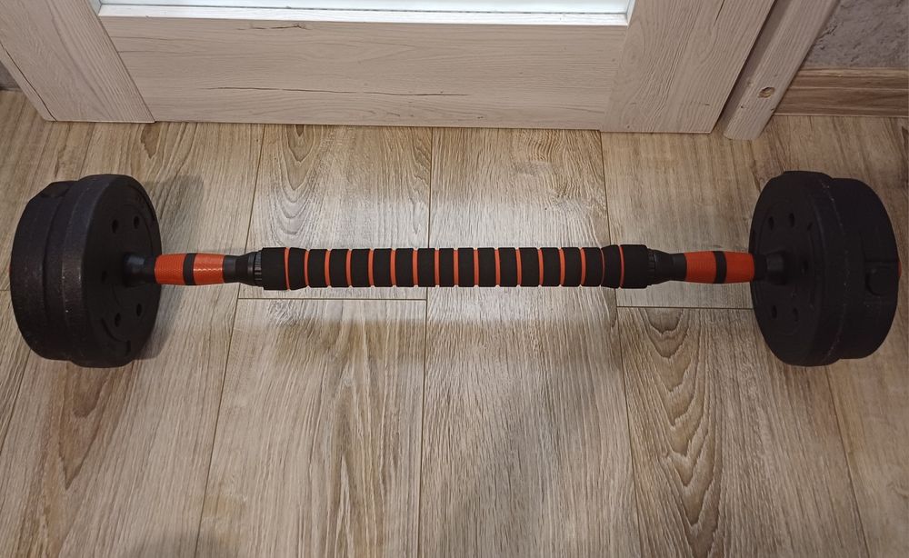 Regulowane hantle domowe 2 w 1 – pojedyncze lub sztanga