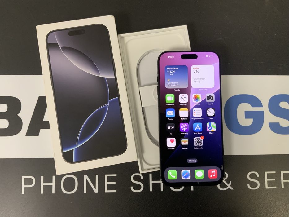 Sklep Apple Iphone 16 Pro Max 512gb black bateria 100% 177 cykli
