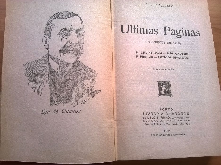 Últimas Páginas (1921) - Eça de Queiroz (portes grátis)