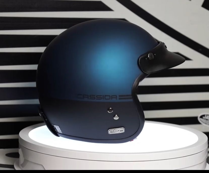 Kask motocyklowy CASSIDA ESO WŁÓKNO szklane pod intercom S-2XL