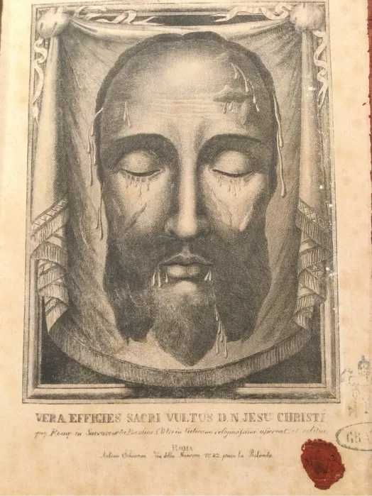 Relicário Sta. Verónica - Arte Sacra - Rosto de Cristo - Vaticano 1888