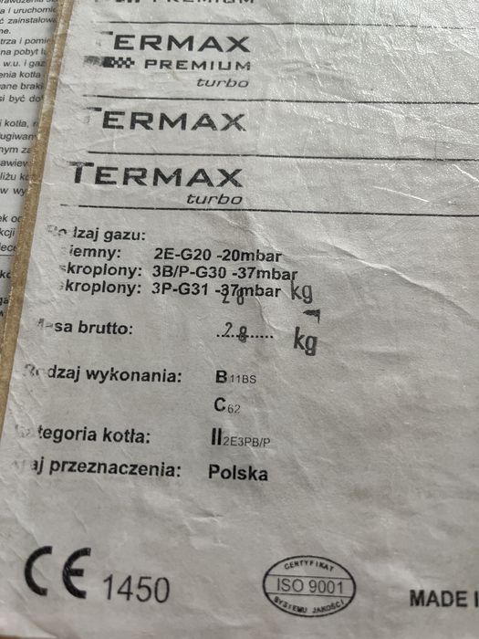 Piec dwufunkcyjny gazowy termax 20 m
