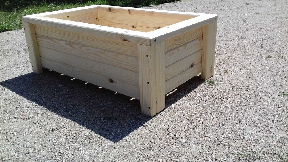 Donica ogrodowa drewniana solidna naturalna eko