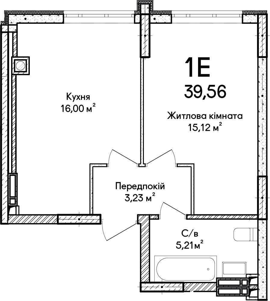 Однушка 40,7м²в зданому будинку.Чудовий варіант для інвестиції коштів!