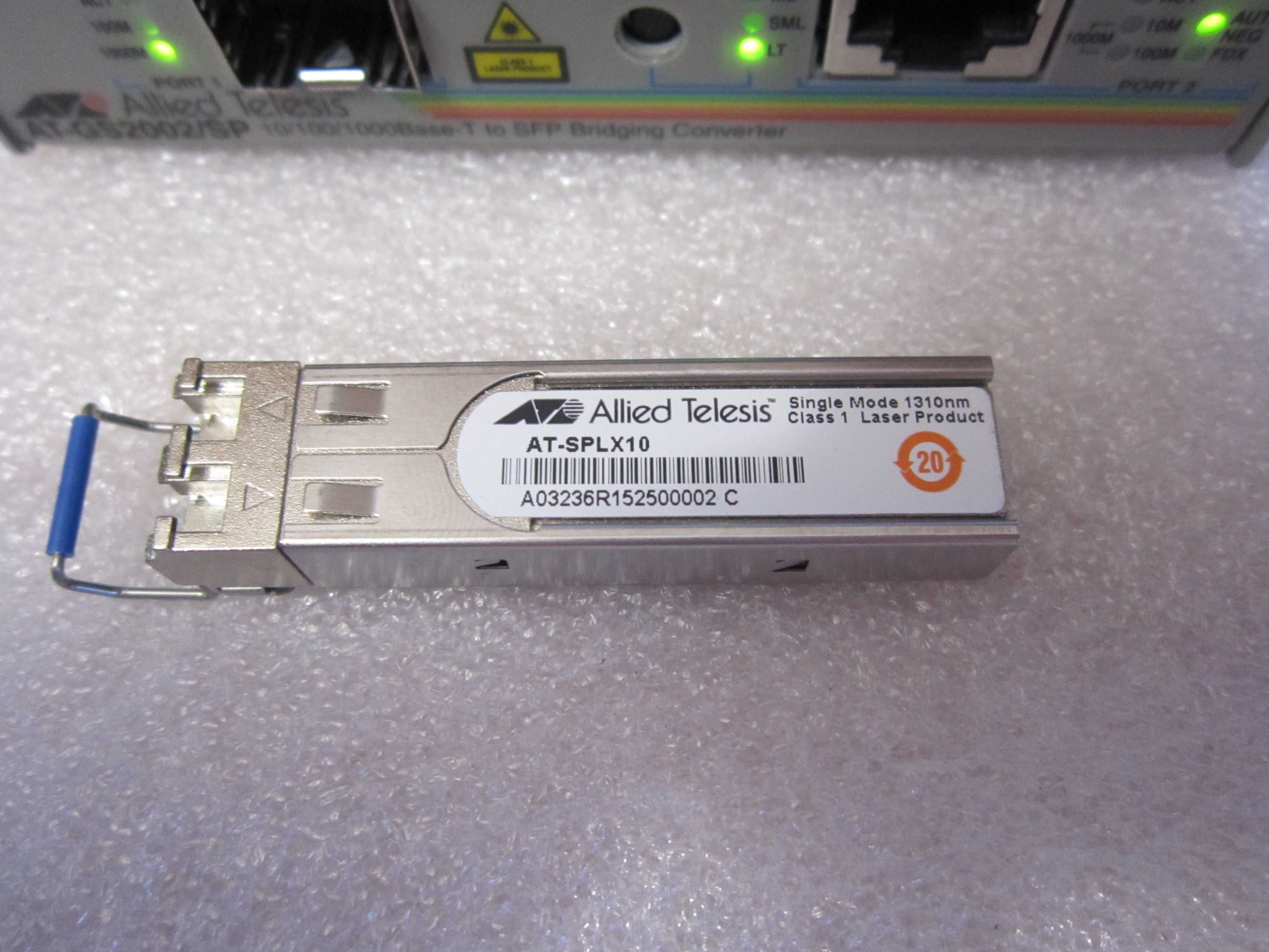Media Konwerter Allied Telesis AT-GS2002SP + Allied Telesis AT-SPLX10
