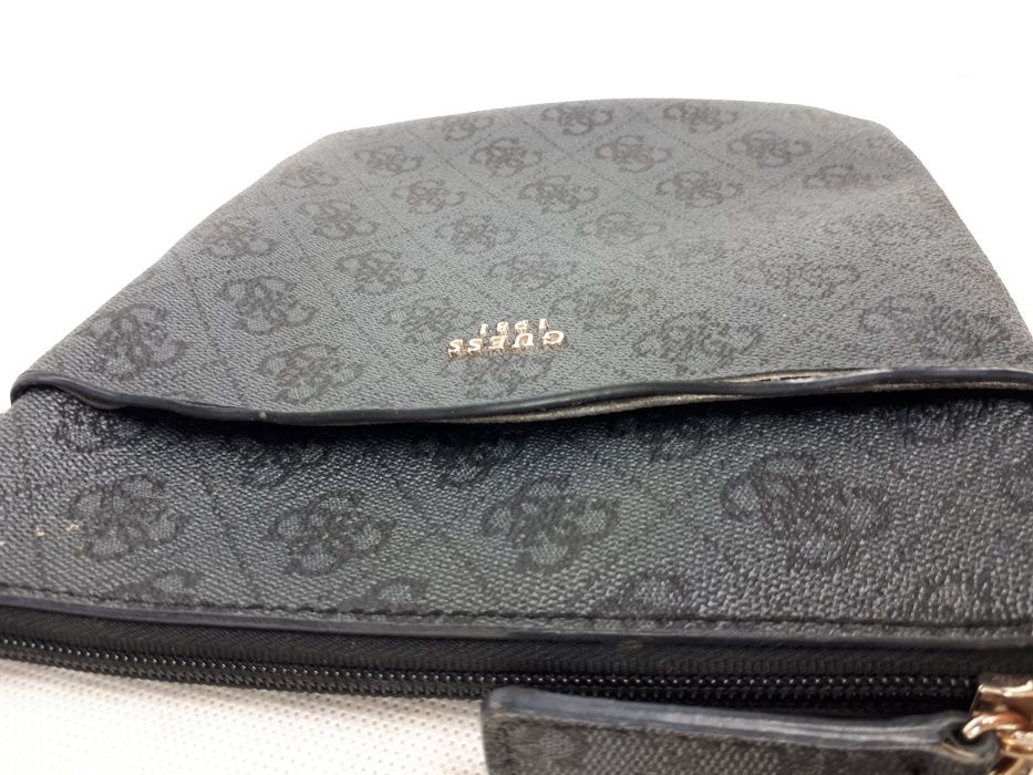 Torebka listonoszka GUESS grafitpwa monogram torba