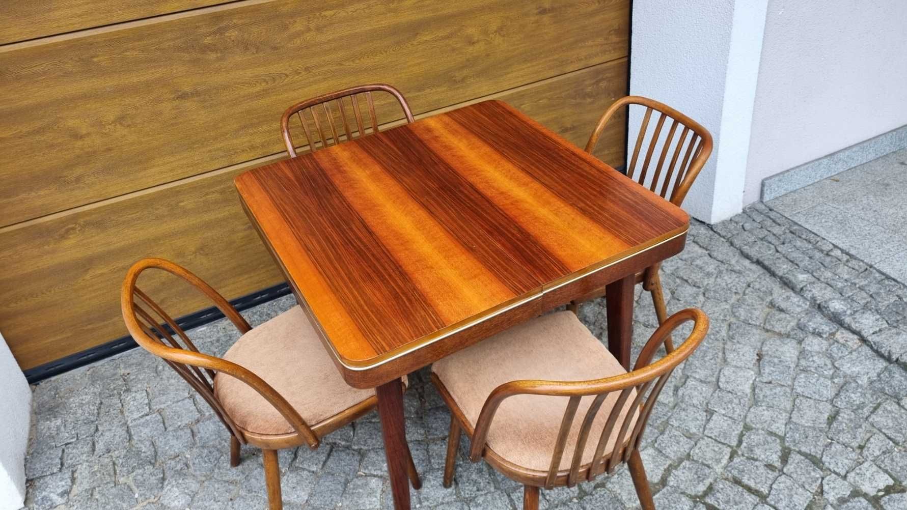 Jitona Stół Landsman 4x krzesło Suman Design PRL Lata 60 Czechosłowacj