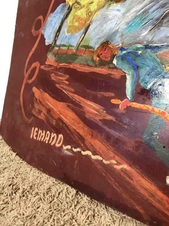 Arte Folk - Placa Pintada à Mão