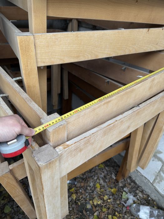 Набір столів з буку. 12 штук.