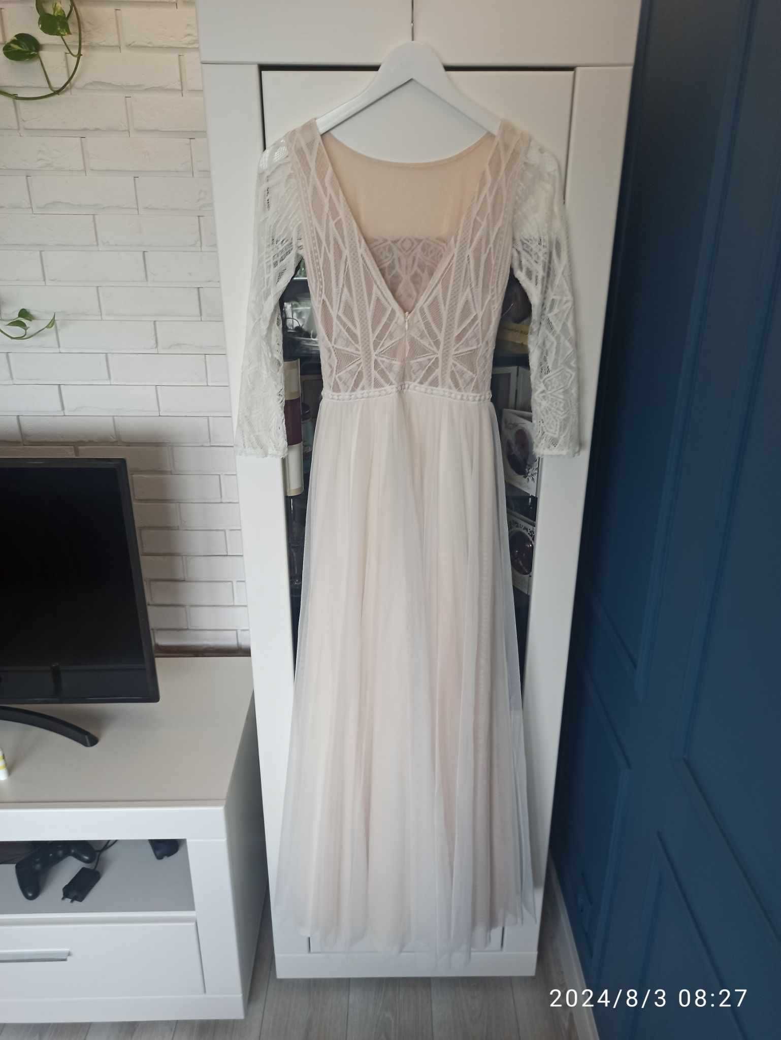 Suknia ślubna Dama Couture Ginewra rozmiar XS S 34 STAN IDEALNY