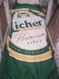 Baner / reklama piwna , browar : Licher Premium Biere , wym 395/144cm.