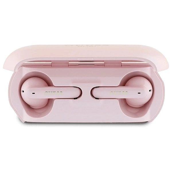 Słuchawki Guess Elongated Metalic Printed Logo Bluetooth TWS + stacja