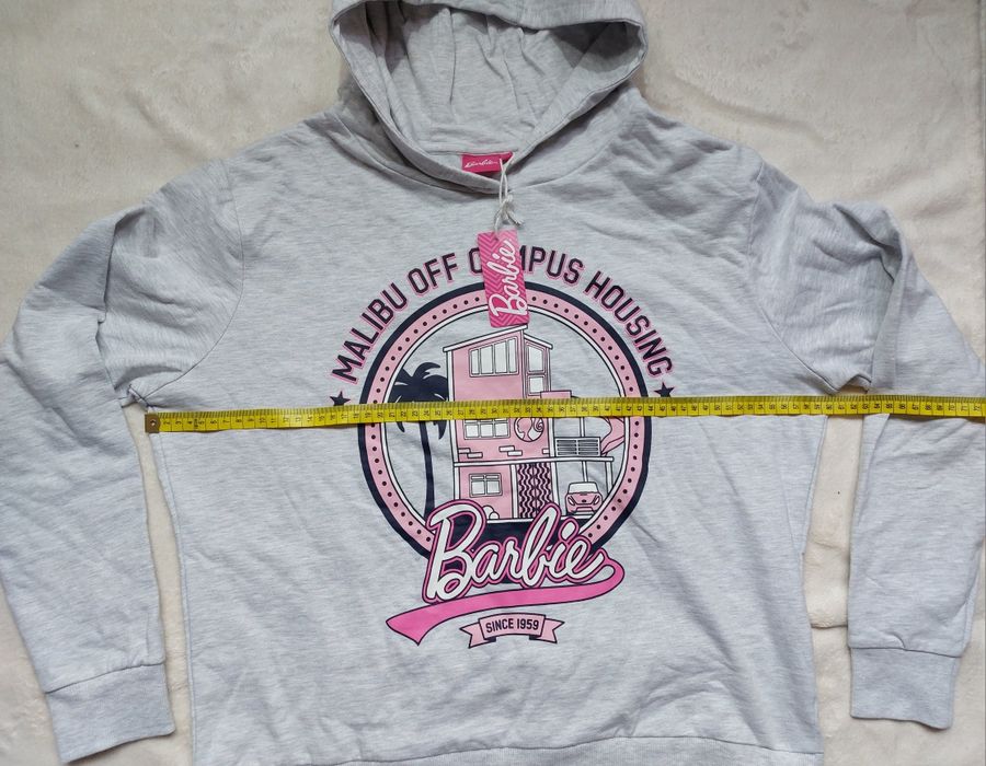 Bluza NOWA szara z kapturem Barbie