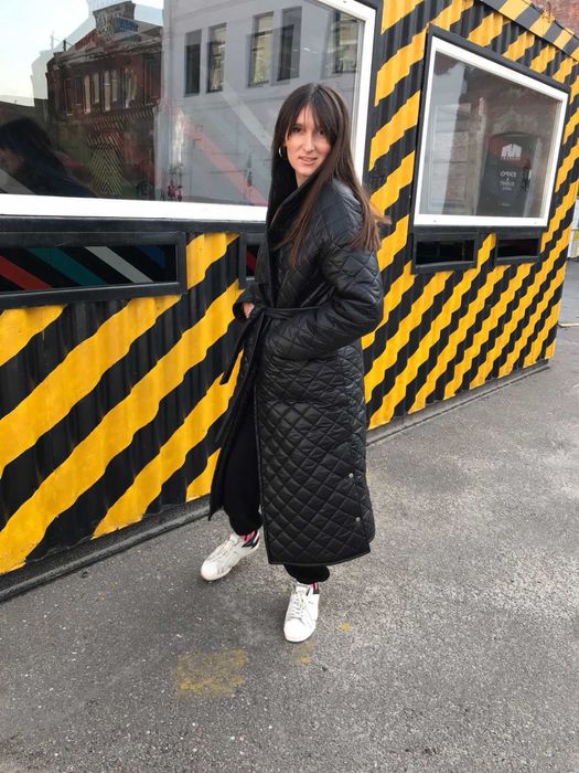 Стеганное пальто