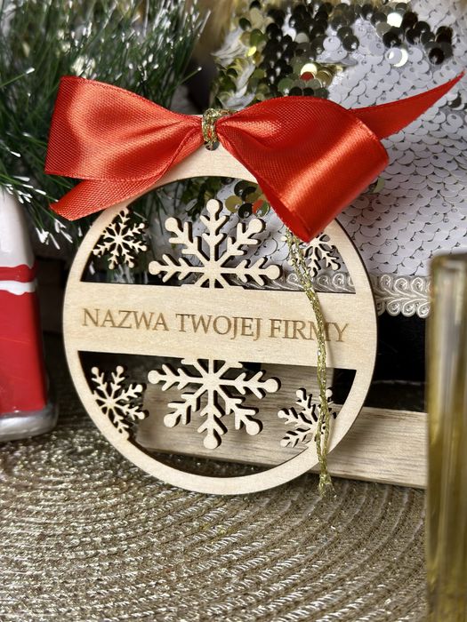 Bombka z logo imieniem iupominek dowolny grawer