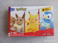 Klocki plastikowe MEGa Pokémon Trio Pokemonów HNT94. Nowe