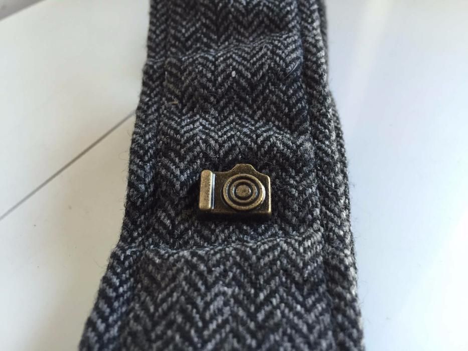 Fita Correia Tecido Preto p/ Máquina Fotográfica DSRL Canon Nikon Sony