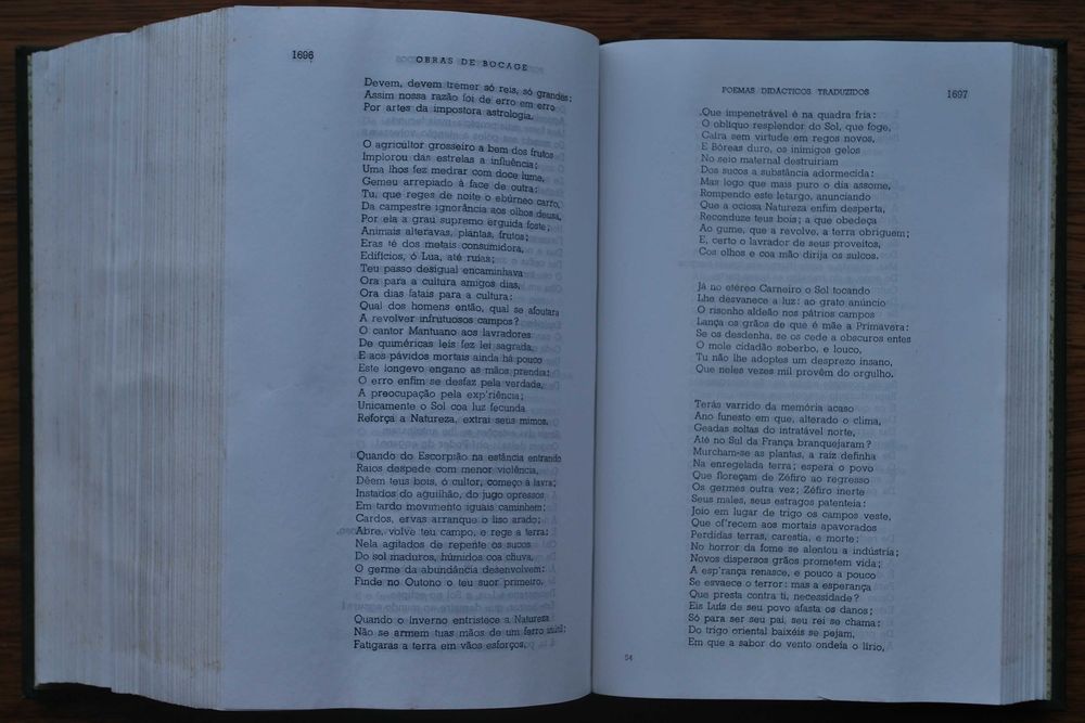 Obras do Bocage - 1.ª Edição 1968 da Lello & Irmão