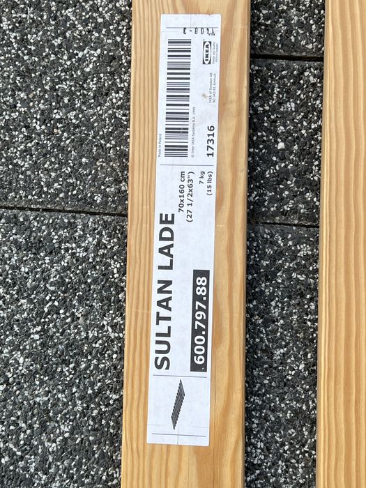 Łóżko Ikea 160x70 lozko + materac + dno - Sniglar Vyssa Underlig