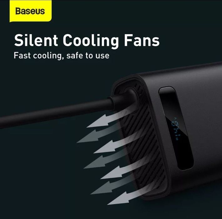 Автомобільний інвертор baseus 150w 12v->220v