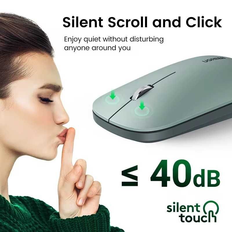 Миша Ugreen MU001 Portable Wireless Black/Green/Gray (UGR-90372)