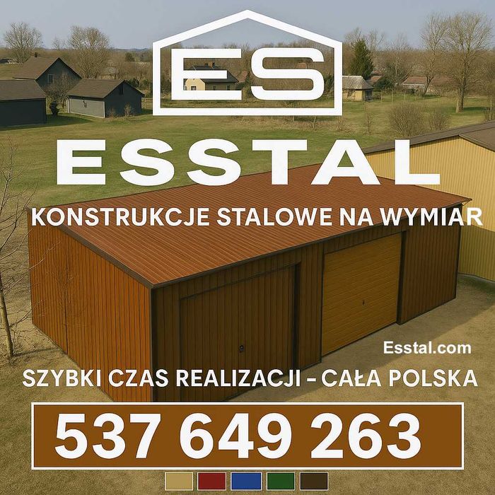 Wiata Blaszana Garaż | HALA MA MASZYNY | Magazyn Rolniczy | - ESSTAL*