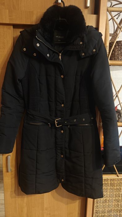 Długa kurtka zimowa damska czarna Top Secret M