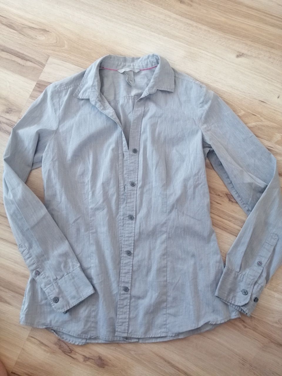 Szara koszula z długim rękawem H&M S