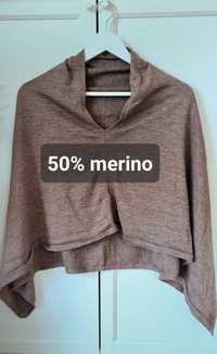 Poncho  szal merino 50%