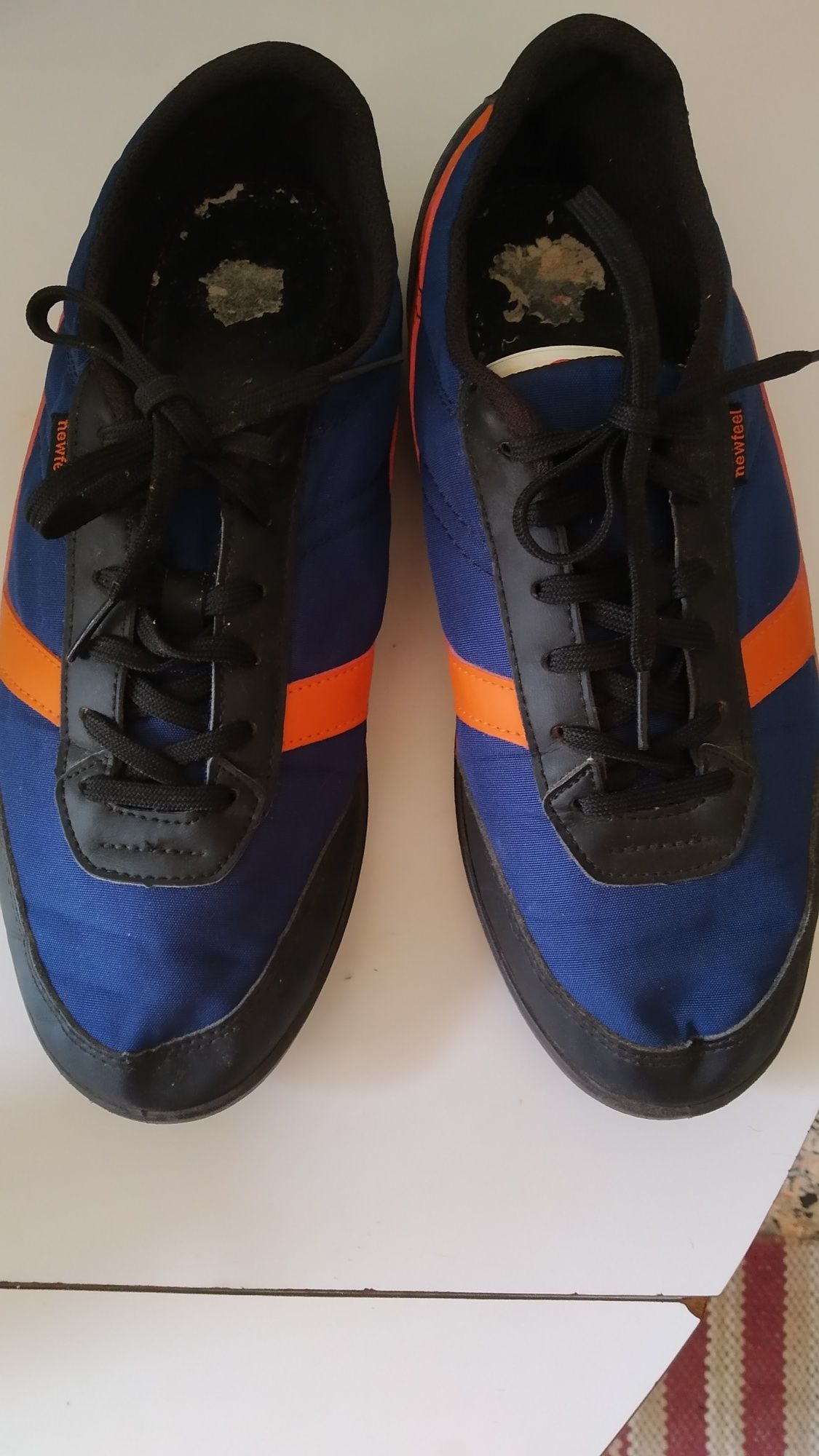 Sapatilhas Newfeel cores laranja/azul escuro e tamanhos 40 -Bom estado