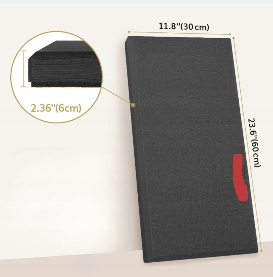 Panel akustyczny z włókna szklanego TONOR 2 szt. Dekoracja ściany 60x3