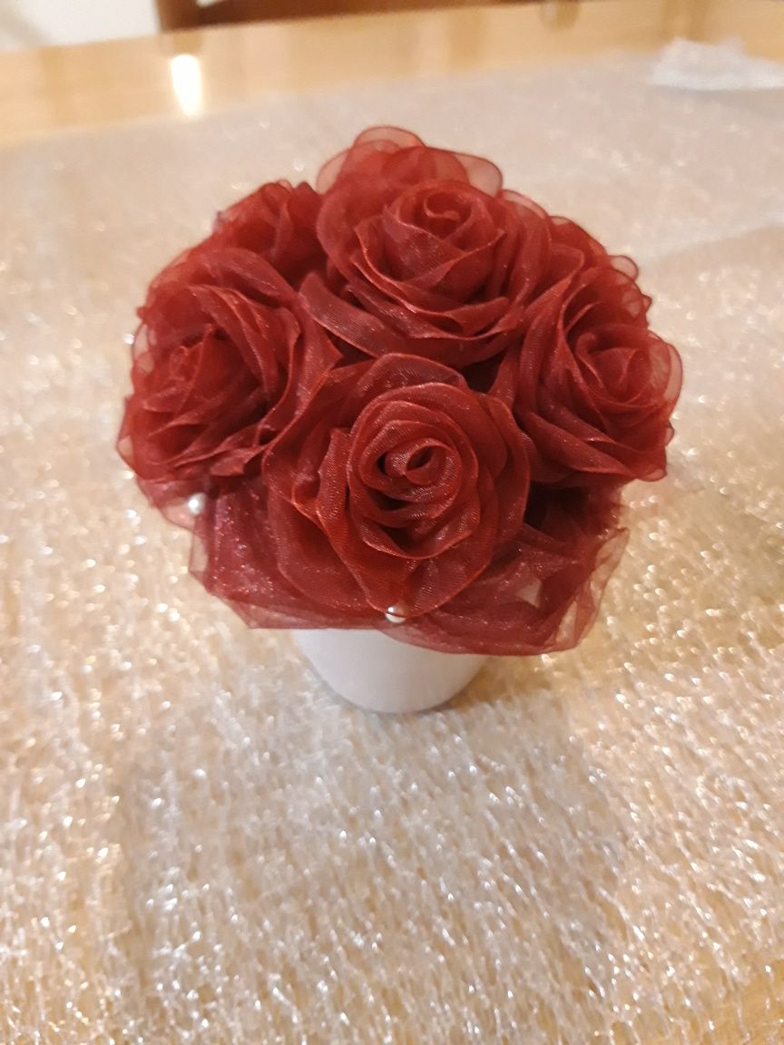 Rosas de organza