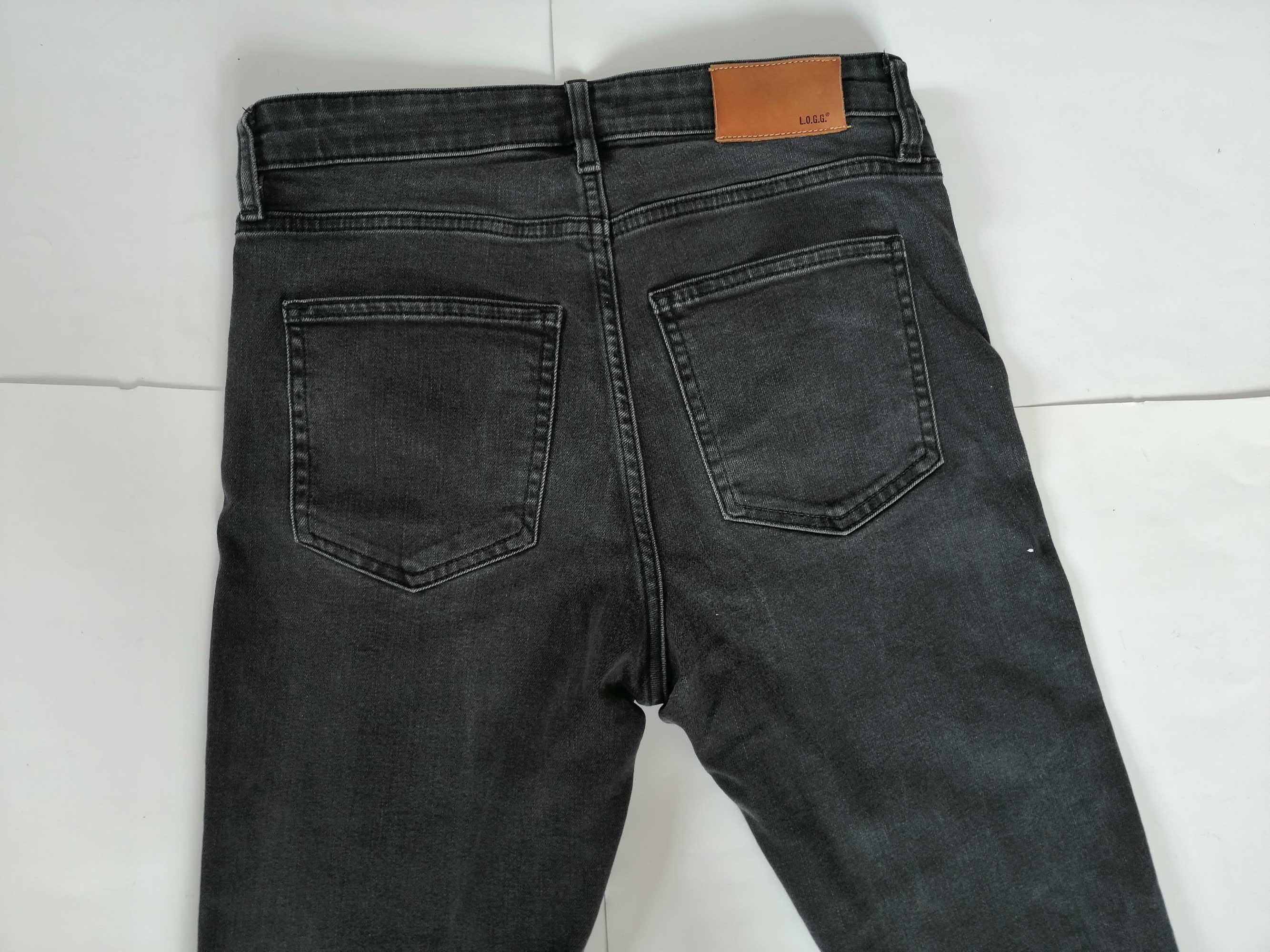 LOGG h&m czarne jeansy dzinsy 38